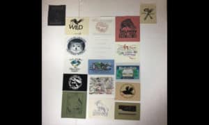 final layout of t-shirt quilt pieces