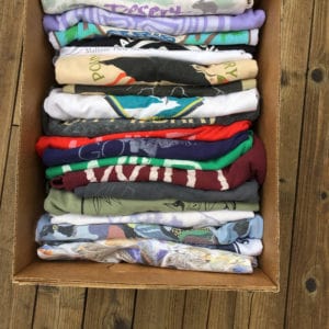 Making t-shirt quilt step 1