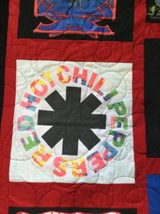 Close up Rock n roll t-shirt quilt