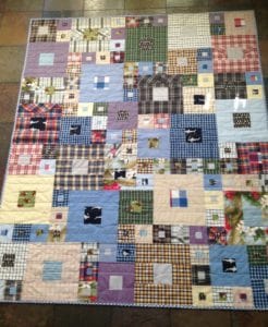Custom Patch style quilt made from Work shirts