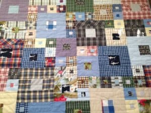 Custom Patch style quilt made from Work shirts