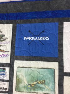 Image of an t-shirt quilt that I designed and sewed for a customer
