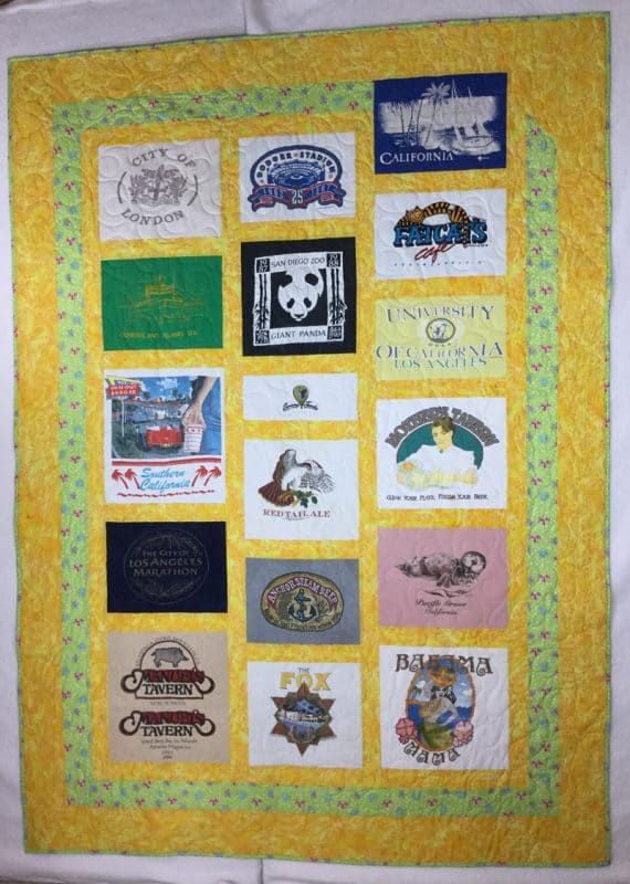 California Girl Themed T-shirt Quilt